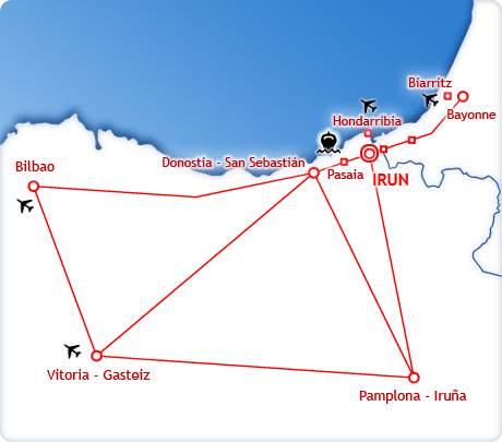 Mapa de las conexiones de ZAISA